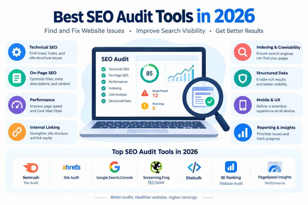 Best SEO Audit Tools in 2026: Top Tools to Find and Fix Website SEO Issues